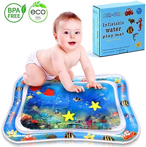 YABOT Premium Inflatable Tummy Time Water Mat for Infants & Toddlers, Infant Baby Play Mat Toys, The Perfect Fun Time Play Activity Center Your Baby's Stimulation Growth ( 26" X20'' )