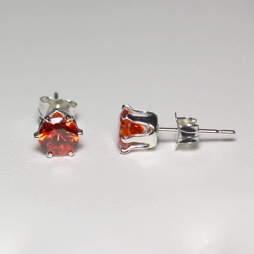 Mexican Fire Opal Earrings Sterling 