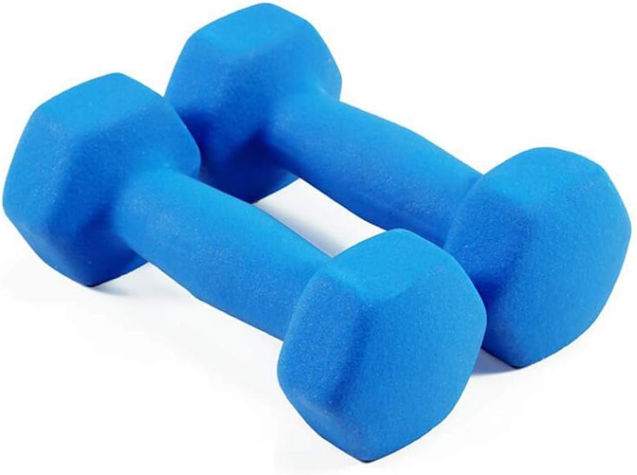 Dumbbells Free Weights, Coated Cast Iron Hex Dumbbell Weight Set for Men & Women, Exercise Weights for Core and Strength Training