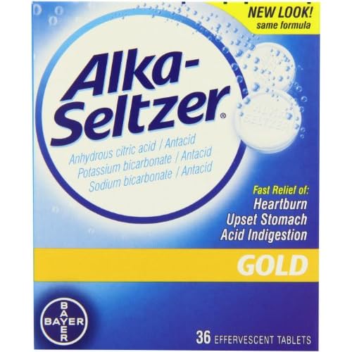 Alka-Seltzer Gold Tablets- Non-Aspirin, 36-Count Boxes (Pack of 4) image