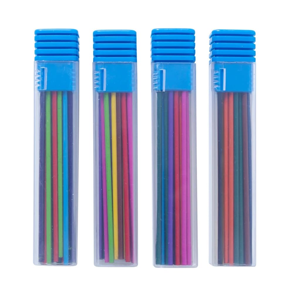 JOMPENS 4Box 2.0mm Colored Mechanical Pencil Leads Refills Student Art Drawing Design Automatic Pencil Leads Office School Supplies