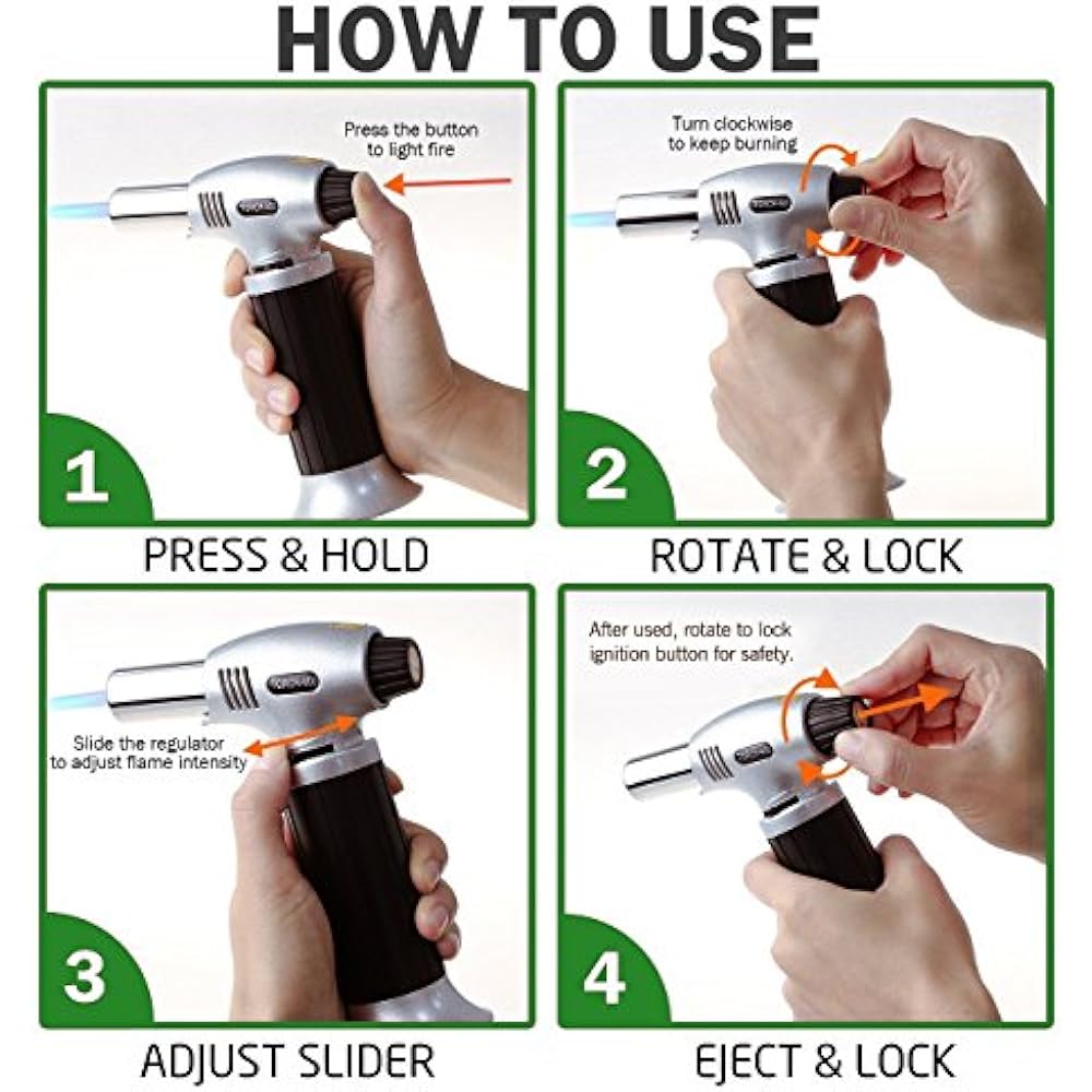 Culinary Cooking Torches Blow Torch, Tintec Chef Lighter, Butane Refillable, For eBay