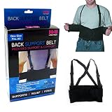 1 Back Support Brace Work Belt Adjustable Waist Lumbar Heavy Lift Suspenders New