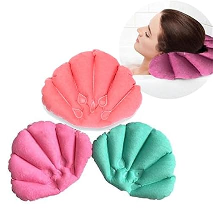 KINGSO Honana BX Home Spa Inflatable Pillow Cups Shell Shaped Neck Bathtub Cushion Random Color Acc