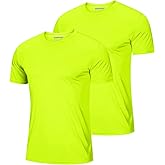 MAGCOMSEN 2 Pack Men's Short Sleeve Dry Fit Athletic Shirts UPF 50+ Running Gym Workout Tops Moisture Wicking Cooling Shirts