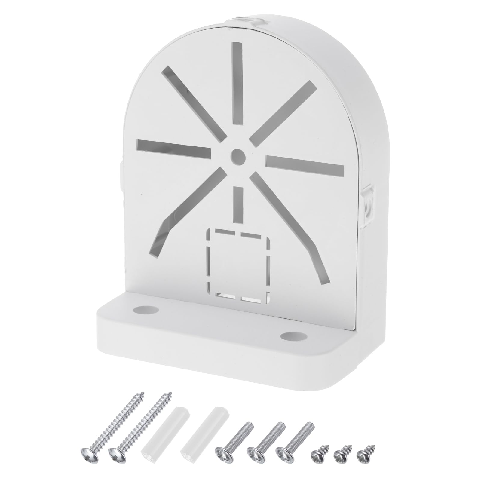 PATIKIL Dome Security Camera Mount 4.9 Inch, 1 Pack Universal Dome Right Angle Wall Mounting Bracket Junction Box Plastic, White