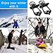 Yoklili Walk Traction Ice Cleats Grips for Snow & Ice, Anti Slip 10 Manganese Steel Spikes, Durable Silicone Crampons, Attaches Over Shoes/Boots for Walking, Jogging, Hiking, Mountaineering in Winter