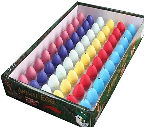 San Tokra Hatch and Grow Easter Dinosaur Eggs - Novelty Hatching Toy For Kids (60 Pack)