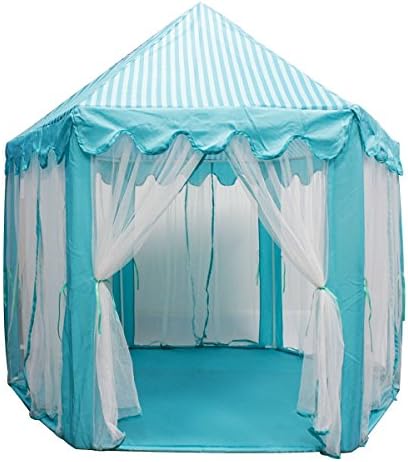 Prince and Princess Castle Play Tent for Indoor and Outdoor use - Pink (Blue)