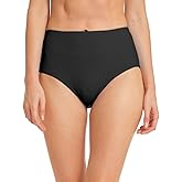 Micosuza Women's Swim Bottom High Waist Retro Basic Full Coverage Bikini Tankini Swimsuit Briefs