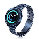 VIGOSS Compatible Gear Sport Bands/Galaxy Watch 42mm Band,20mm Blue [UPGRADE] Polished&Brushed Solid Metal Stainless Steel Strap Replacement Bracelet for Samsung Gear Sport R600/Galaxy Watch 42mm R810