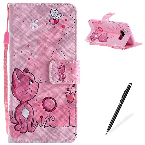 MAGQI Samsung Galaxy S8 Plus PU Leather Wallet Case, Elegant Premium Flip Cover Magnetic Closure Stand Function Protective Card Slots Holder Book Style Cover Case with Hand Strap