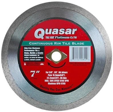 Quasar Tile Kut Platinum D/W 7 in. Continuous Rim Tile Diamond Blade