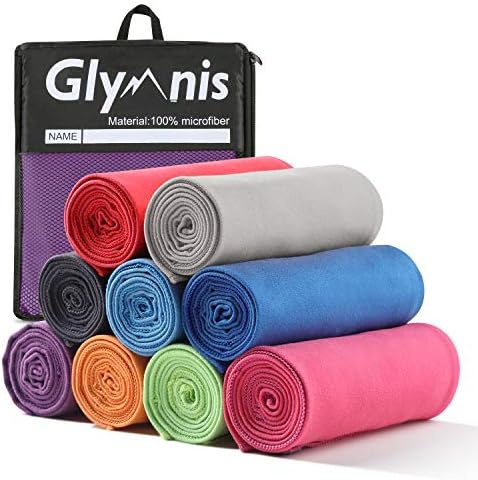 Glymnis Microfiber Towel Beach Travel Yoga Towel with Ultra Absorbency for Gym Sports Fitness Bath Camping Swimming