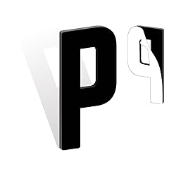 4 Inch Self Adhesive House Numbers, Acrylic Modern