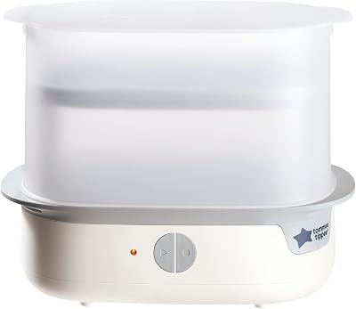 Tommee Tippee Supersteam Electric Steriliser 6 Bottles 5-Minute Cycle White