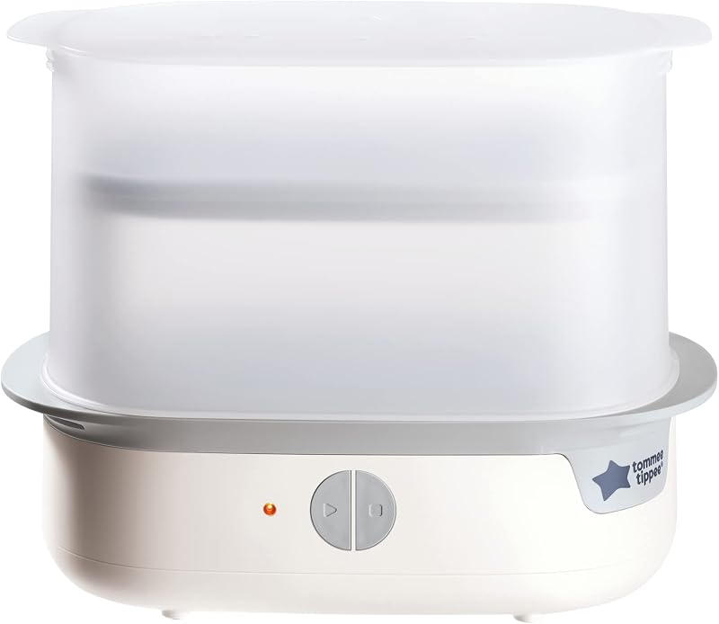 Tommee Tippee Supersteam Electric Steriliser 6 Bottles 5-Minute Cycle White
