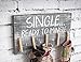 MyGift Wall Mounted Vintage Gray Solid Wood Lost Sock Display Rack, Hanging Laundry Room Sign with Funny Single...Ready to Mingle Quote and 5 Clothes Pins