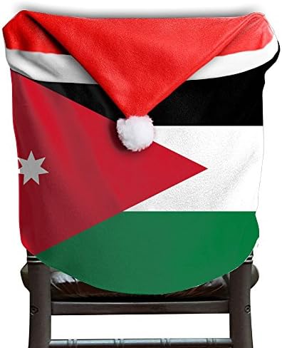 Flag Of Jordan Christmas Chair Back Cover Dining Chair Slipcovers Party Decor For Xmas Decorations