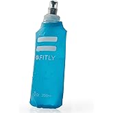FITLY Soft Flask - Shrink As You Drink Soft Water Bottle for Hydration Pack - Folding Water Bottle Ideal for Running, Hiking, Cycling, Climbing & Rigorous Activity