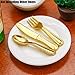 Odoria 1/12 Miniature Silverware Knife Fork Spoon 12Pcs Set Dollhouse Decoration Accessories, Gold