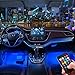 Car LED Strip Lights Justech 4pcs 48 LED Multicolor Music Car Interior Atmosphere Lights RGB SMD Car Mood Lights with Sound Active Function and Wireless Remote Control for Car TV Home-USB Portthumb 1