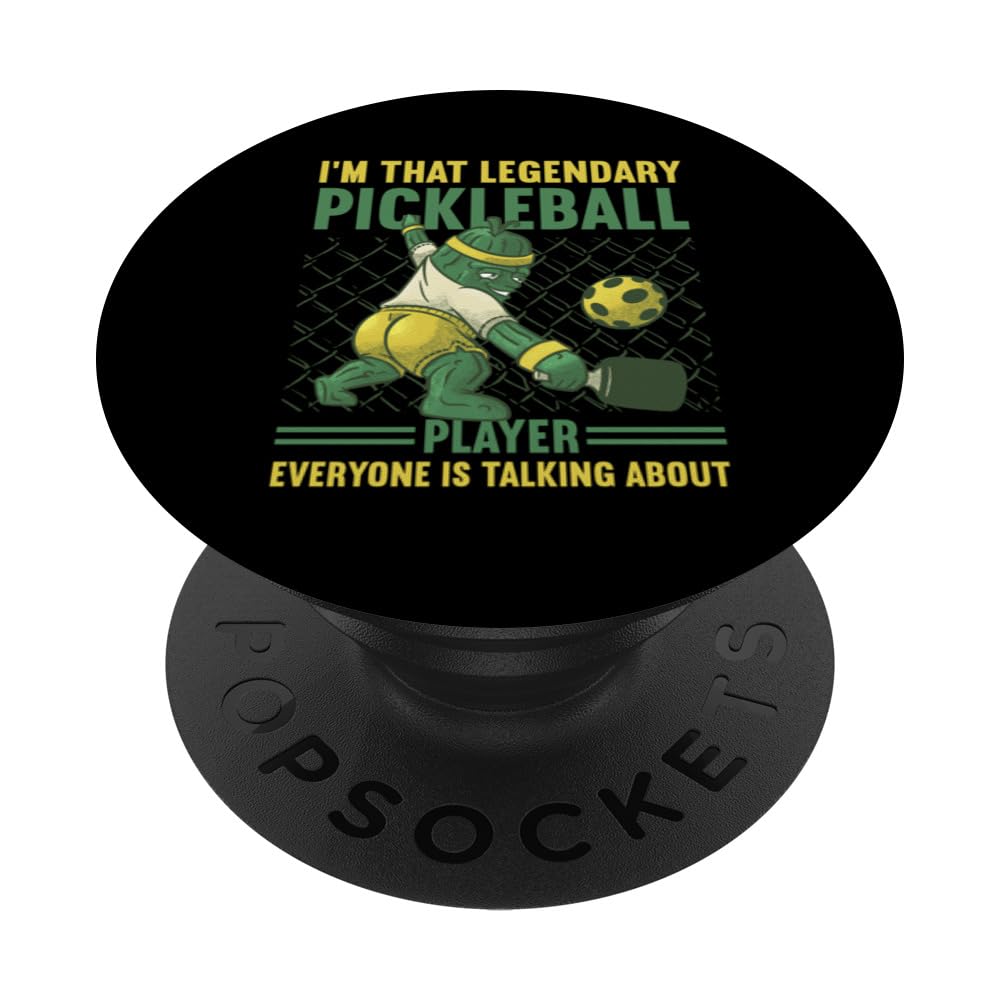 Pickleball Player Funny Pickle PopSockets Swappable PopGrip
