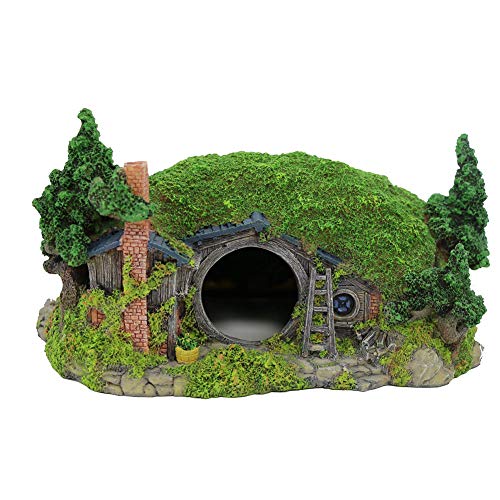 OIIKURY Aquarium Decorations Fish Tank Ornament Reptile House Shelter Decor Aquarium Hillside with Betta Cave