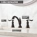 Delta Faucet Linden Widespread Bathroom Faucet 3 Hole, Bronze Bathroom Faucet, Diamond Seal Technology, Metal Drain Assembly, Venetian Bronze 3594-RBMPU-DST
