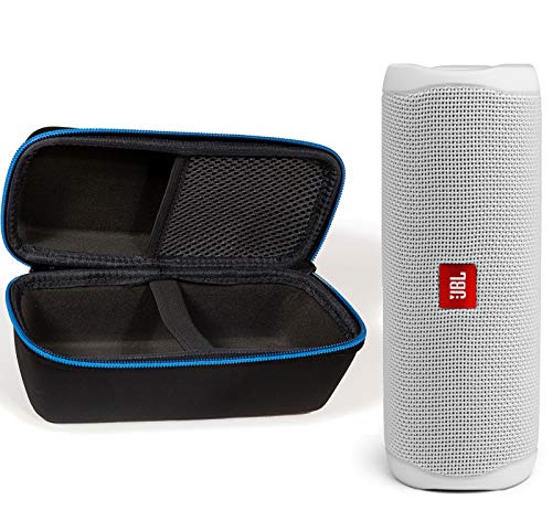 JBL Flip 5 Waterproof Portable Wireless Bluetooth Speaker Bundle with divvi! Protective Hardshell Case – White