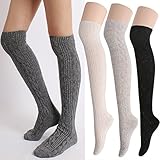 STYLEGAGA Winter Wool Cable Knit Over The Knee High Socks