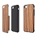 for iPhone 6 Plus Case iPhone 6S Plus Case,L-FADNUT Premuim Handmade Wooden Hybrid Back Flexible TPU Silicone Ultra Slim Back Case,Shock Absorbing Bumper Protective Case Cover-Black Rose Wood