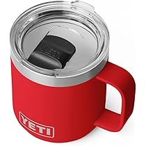 YETI Rambler 10 oz Mug 2個セット シルバー・レッド Yeti Rambler 10 Oz Stackable Mug, Stainless Steel, Vacuum