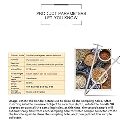 WANFEC Grain Probe Sampler Powder Sampler Stainless