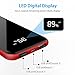 Qi Wireless Portable Charger, Hokonui 10000mAh Charging Power Bank with LED Digital Display External Battery Pack 2 in 1 Compatible with iPhone X, 8, 8 Plus, iPad, Samsung Galaxy S8, S8 Plus