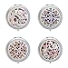 ALICE 12 Sets Silvery Hollow Design Purse Mirrors, Double-Sided Mirrors, Wholesale Price