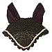 Intrepid International All Crochet Fly Veil with Ears, Chocolate/Cream, Horse Size