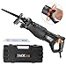 TACKLIFE Classic Reciprocating Saw, Sawzall with Rotary Handle(Left & Right 90°), 0~2800SPM Saber Saw, 2 Blades(Wood 6T HCS, Metal 14T BIM), Carrying Case, LED Lights, Ideal Recip Saw for DIY/RPRS01A