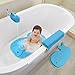 Skip Hop Moby Baby Bath Set, Four Bathtime Essentials - Spout Cover, Bath Kneeler, Elbow Pad, And Bath Mat, Blue