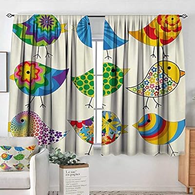 Amazon Com Theresa Dewey Blackout Curtains Birds Abstract