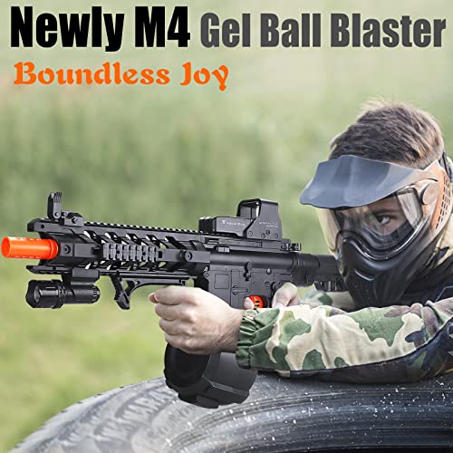 Jomnusw Splatter Ball Gun, Gel Ball Blaster with 50000+ Water Beads, Automatic M4 Splat Gun