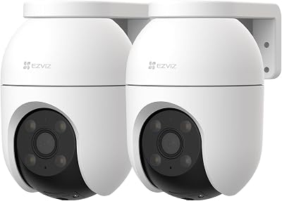 EZVIZ C8c 2 Pack Wifi Outdoor Cameras 360° PT 1080P Night Vision 2MP