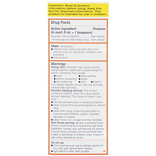 Children's Motrin Oral Suspension, Ibuprofen,Pain Relief, 4 Oz - Thumbnail 4