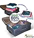 8 Pack Jumbo Vacuum Storage Space Saver Bag Set | Hand Vacuum Bags with Travel Pump | Space Bags for Home & Travel | Reusable Vacuum Bags | Airtight & Waterproof Saver Bags by Smart Storage