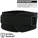 Steel Sweat Weight Lifting Belt - Nylon 6-inch Firm & Comfortable Back Support, Best for Workouts at The Gym, Weightlifting or Crossfit. Easily Adjustable MAXE Black XL