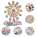 3D Wooden Puzzle DIY Ferris Wheel Puzzle 3D Jigsaw Model Gifts for Kids and Adults (295 PCS)
