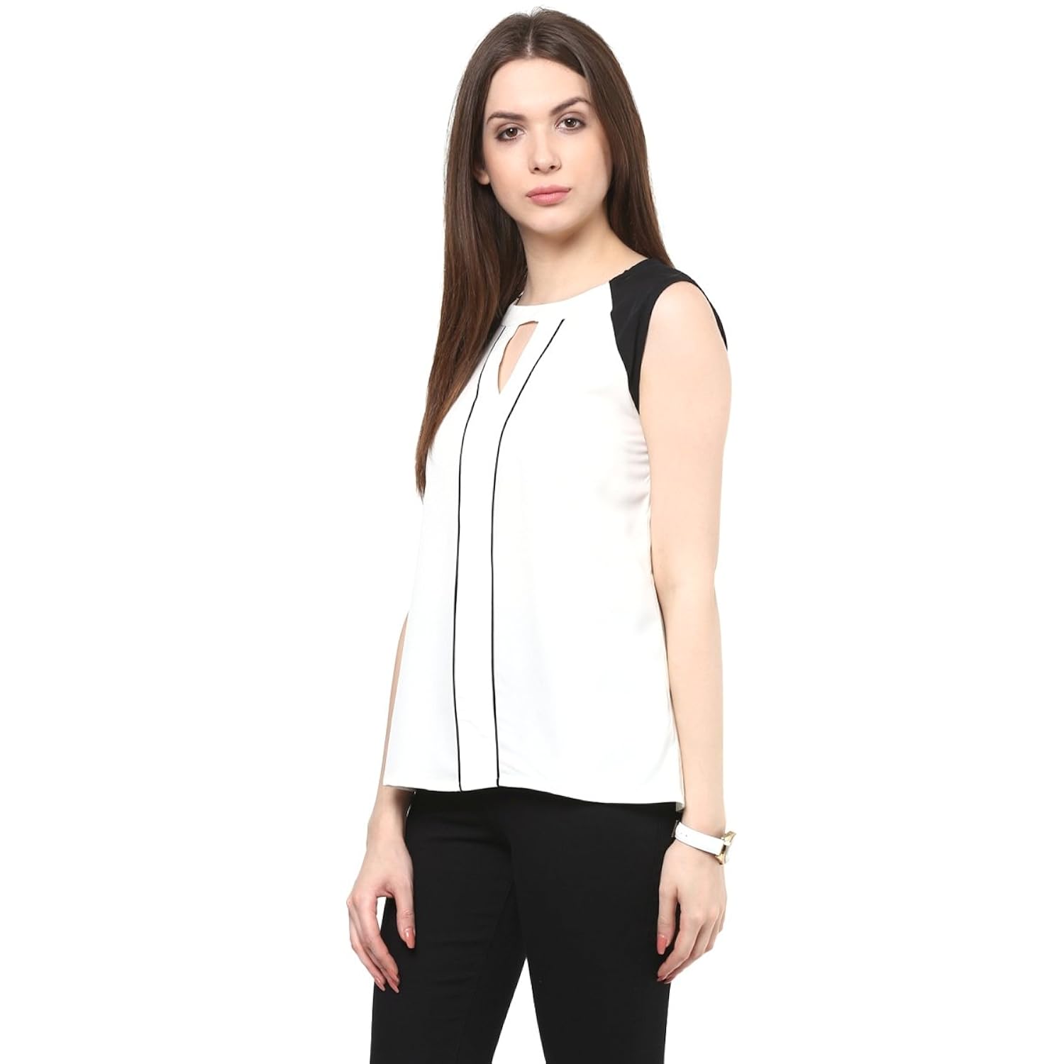 rare off white solid blouse (ep1312a)