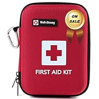 WELL-STRONG 128 Pieces First Aid Kit - Compact and Lightweight First Aid Bag - Essential for Home, Car, School, Office, Sports, Travel, Camping, Hiking or Any Other Outdoors Activities