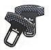 LUJII Universal Vehicle Mounted Carbon Fiber Blue Spun Car Safety Seat Belt Buckle Clip 2Pack,Suitable for Most European and American Cars
