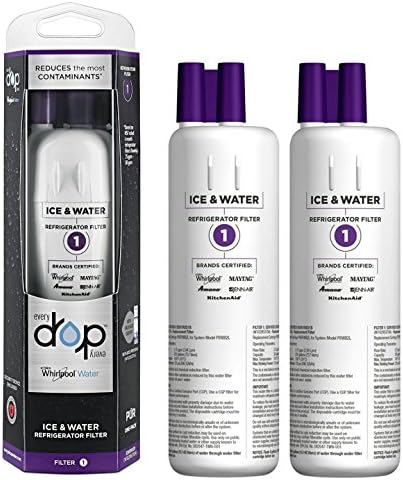 2 pack Maytag Whirlpool EDR1RXD1 W10295370A W10295370 Refrigerator Ice&amp;Water Filter EveryDrop 1